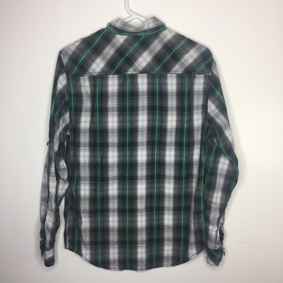 Surplus Small Black & Green button up - Picture 4 of 4
